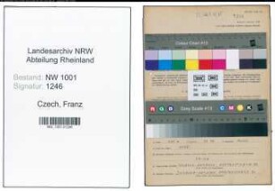 Entnazifizierung Franz Czech, geb. 23.10.1902 (Verwaltungsinspektor)
