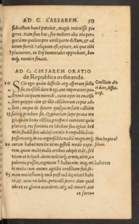 Ad C. Caesarem Oratio de Republica ordinanda.