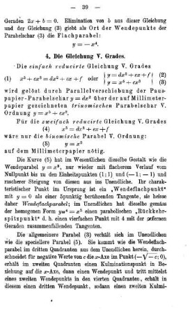 4. Die Gleichung V. Grades.