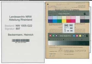 Entnazifizierung Heinrich Beckermann , geb. 30.04.1881 (Getreidehaendler)