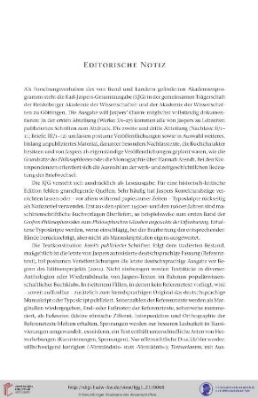 Editorische Notiz