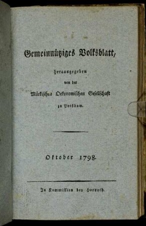 Oktober 1798.