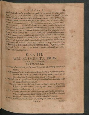 Cap. III. Ubi Alimenta Praestari Debeant.