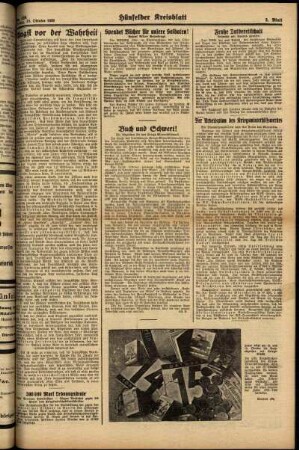 Zweite Ausgabe vom Freitag, den 13. Oktober 1939.