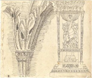Lange, Ludwig; Lange - Archiv: VIII.1 Renaissance / Barock und Griech.-röm. Stil (Sockel / Denkmäler) - Ansicht, Detail