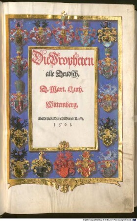 Biblia. Das ist: Die gantze heilige Schrifft Deudsch
