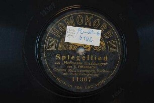Spiegellied : aus "Hoffmanns Erzählungen" / von J. Offenbach