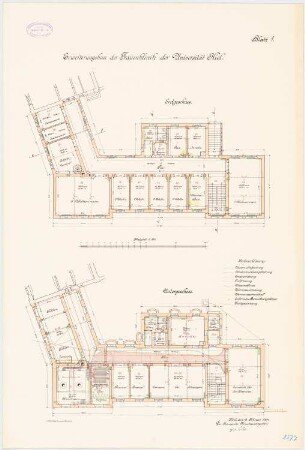 Frauenklinik der Christian-Albrechts-Universität Kiel Erweiterung: Grundriss UG, EG 1:100