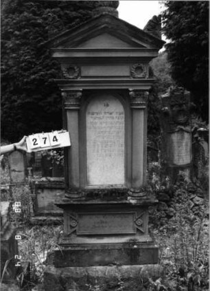 Grabstein 274 (Index: 100095764) Maße HxBxT: 266x80x30 cm: Grabstein 274