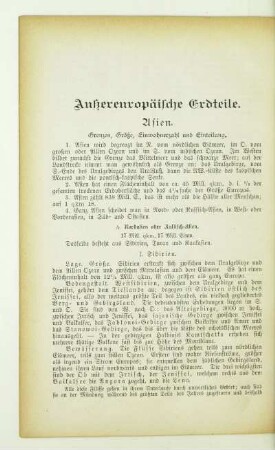 Außereuropäische Erdteile