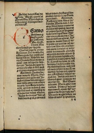 172r-177v, Anselmi denotissimi de passione Jhesu chrisiti querentis et gloriosissime Marie virginis respondentis. dyalogus incipit feliciter.