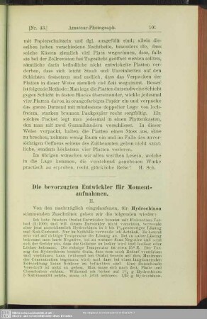 Die bevorzugten Entwickler für Momentaufnahmen
