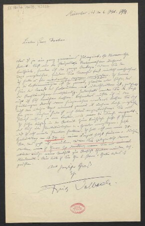 Brief an Ludwig Strecker und B. Schott's Söhne : 01.10.1931