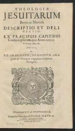 Theologiae Jesuitarum Brevis ac Nervosa Descriptio Et Delineatio