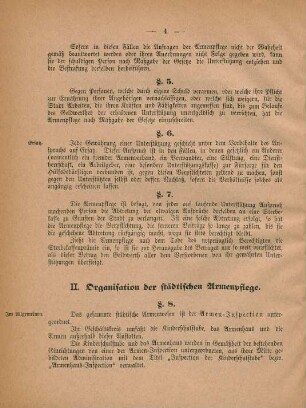 II. Organisation der städtischen Armenpflege