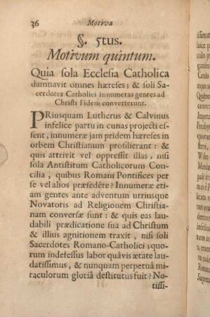 §. 5tus. Motivum quintum.
