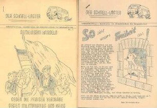 Mehrere Ausgaben der [kommunistischen] Betriebszeitung "DER SCHNELL-LASTER" von Arbeitern der Fa. Karosseriewerke Drauz