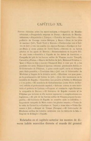Capítulo XX. Nuevas victorias sobre los moro-malayos. - ...