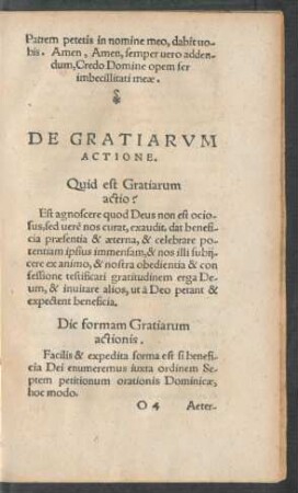 De Gratiarum Actione.