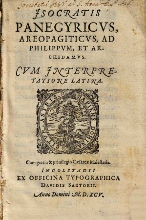 Jsocratis Panegyricvs, Areopagiticvs, Ad Philippvm, Et Archidamvs