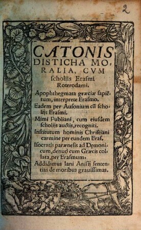 Catonis Disticha moralia