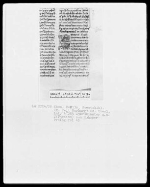 Ambrosius, Commentarii in epistulas Pauli und anderes — Initiale E (phesios), Folio 46 recto