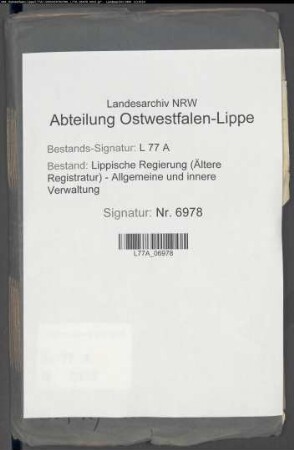 Anstellung des Grenzaufsehers Streicher zu Varenholz