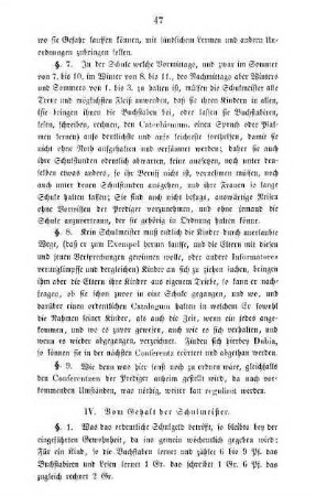 IV. Vom Gehalt der Schulmeister