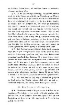 IV. Vom Gehalt der Schulmeister