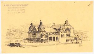 Bahnhof: Perspektivische Ansicht