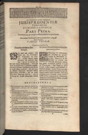 Pars Prima.