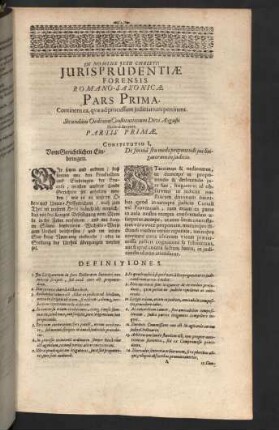 Pars Prima.