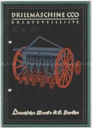 Ersatzteilliste über Drillmaschinen