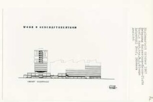 Bebauung Kaiserdamm und Theodor-Heuss-Platz, Berlin-Charlottenburg (Diplomarbeit bei Kurt Dübbers): Kaiserdamm, Ansicht