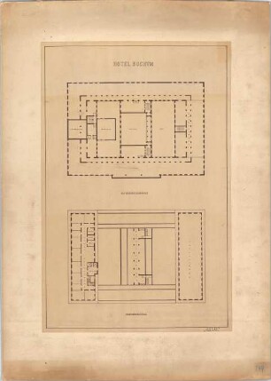 Billing, Hermann; Bochum (Nordrhein-Westfalen); Hotel Bochum - Grundriss Zwischengeschoss; Grundriss DG