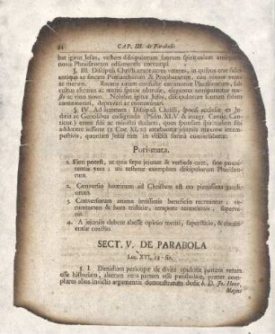 Sectio V. De Parabola