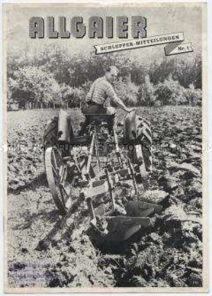 Allgaier, Schlepper-Mitteilungen Nr.1