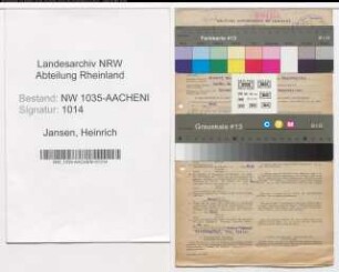 Entnazifizierung Heinrich Jansen , geb. 22.12.1901 (Kaufmaennischer Angestellter)
