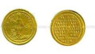 Deutschland, Nürnberger Rechenpfennig von Hans Krauwinckel (lateinisch)