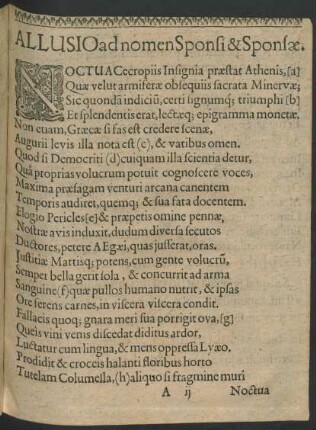 Allusio ad nomen Sponsi & Sponsae.