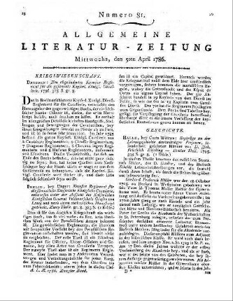 Neu abgeändertes Exercir-Reglement für die gesammte Kaiserl. Königl. Cavallerie. Dresden 1786