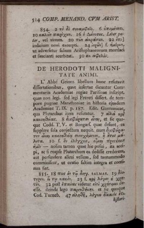 De Herodoti Malignitate Animi.