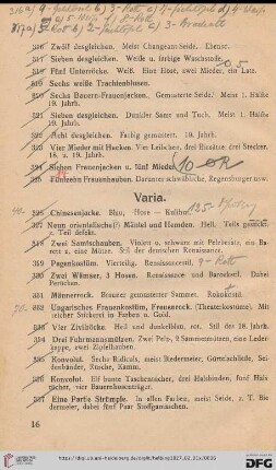 Varia (Nr. 326-359)