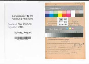 Entnazifizierung August Schulte, geb. 22.07.1891 (Landwirt)