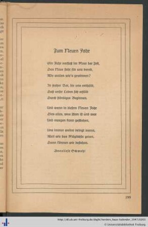 Zum Neuen Jahr.