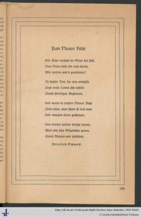 Zum Neuen Jahr.