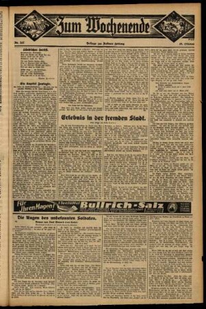 Zweite Ausgabe vom Sonntag, den 25. Oktober 1931.