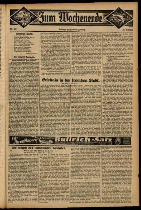 Zweite Ausgabe vom Sonntag, den 25. Oktober 1931.