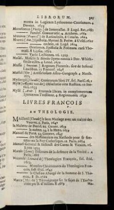 305-311, Livres Francois En Theologie. - Livres En Humanite.