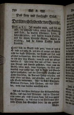 Das drey und funfzigste Stück. Der Unrechtleidende vor Gericht. - Das vier und funfzigste Stück. Der verrückte Verstand.